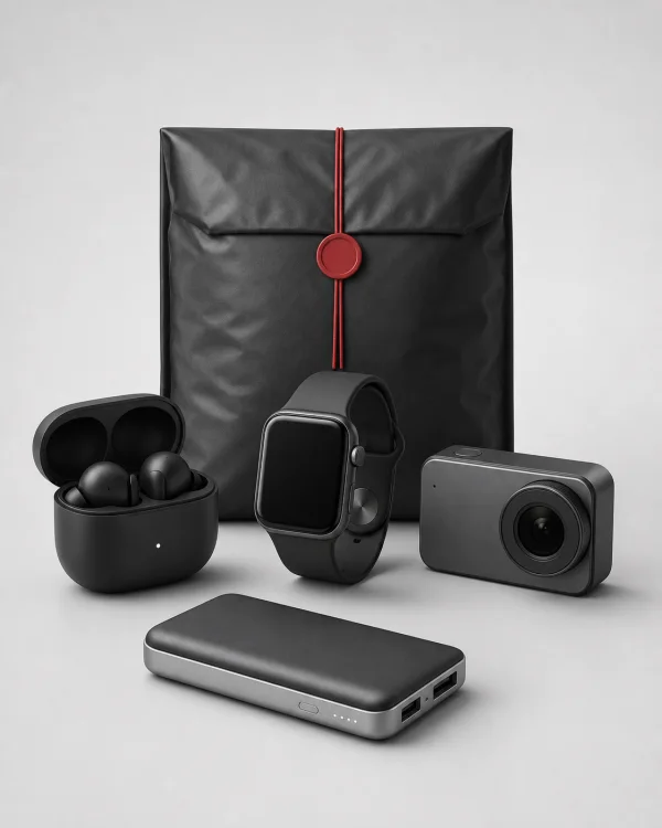 Electronics products prepared for courier shipping