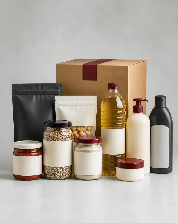 FMCG products prepared for courier shipping